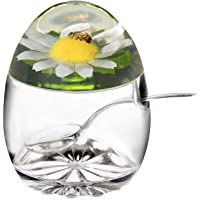 Epicurean Europe - Tarro para Mermelada con Tapa y Cuchara (11 x 8-5 cm)- diseño de Margarita y Abeja